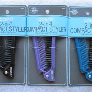 Conair Compact Styler Folding Pocket Travel Size Purse Hair Brush Comb On the Go